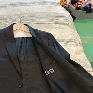 Chaps Ralph Lauren Men's Black Two Button Blazer Jacket, Size 40R